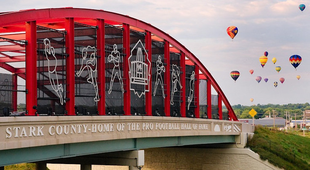 Hall of Fame Bridge in Canton Ohio | photo by Kris Rollins